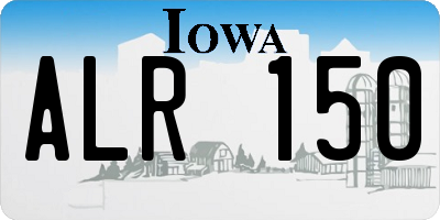 IA license plate ALR150