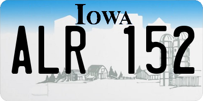 IA license plate ALR152