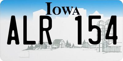 IA license plate ALR154
