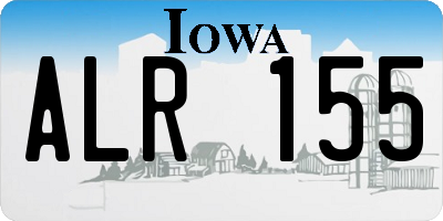 IA license plate ALR155