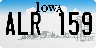 IA license plate ALR159