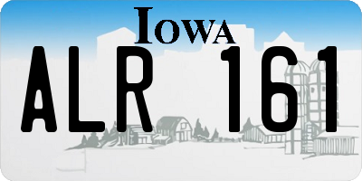 IA license plate ALR161