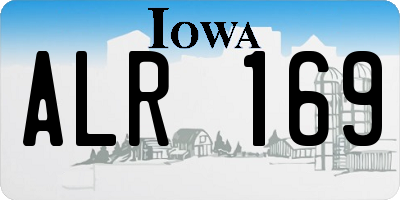 IA license plate ALR169