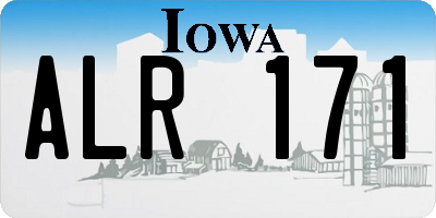 IA license plate ALR171