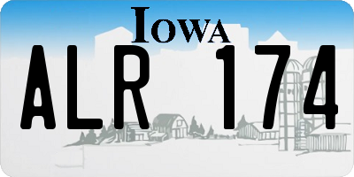 IA license plate ALR174