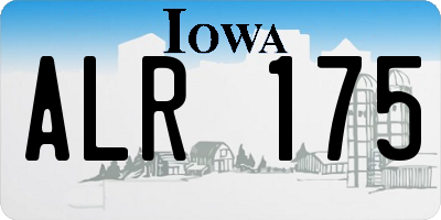 IA license plate ALR175
