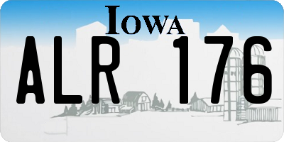 IA license plate ALR176