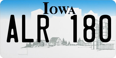 IA license plate ALR180