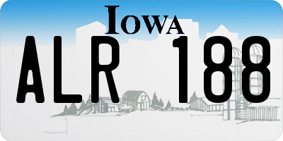 IA license plate ALR188
