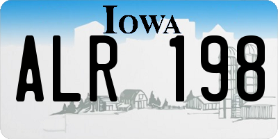 IA license plate ALR198