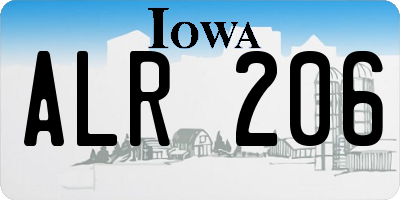 IA license plate ALR206