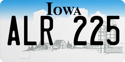 IA license plate ALR225