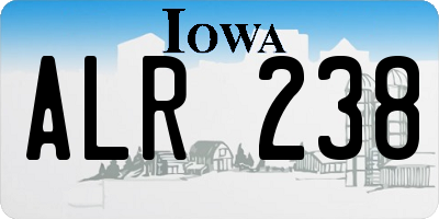 IA license plate ALR238