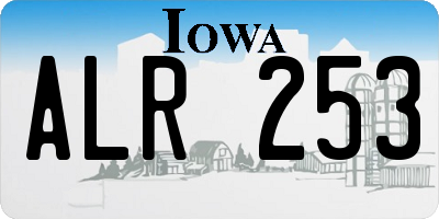 IA license plate ALR253