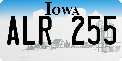 IA license plate ALR255