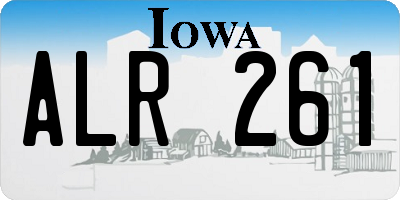 IA license plate ALR261