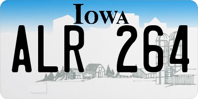 IA license plate ALR264