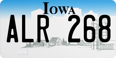 IA license plate ALR268