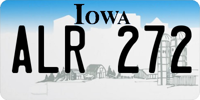 IA license plate ALR272