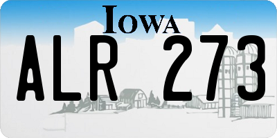 IA license plate ALR273