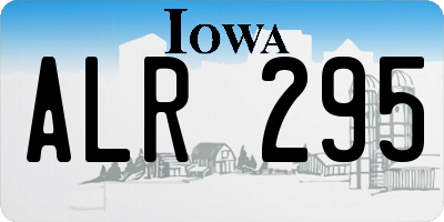 IA license plate ALR295