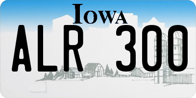 IA license plate ALR300