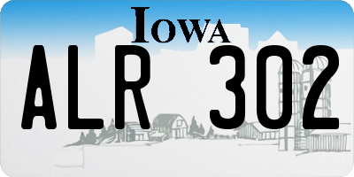 IA license plate ALR302