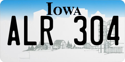 IA license plate ALR304