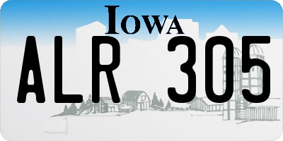 IA license plate ALR305