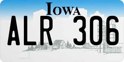 IA license plate ALR306