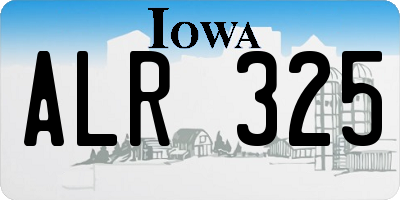 IA license plate ALR325