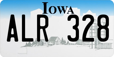 IA license plate ALR328