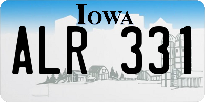 IA license plate ALR331