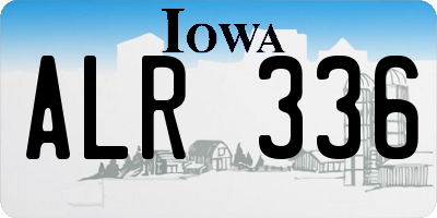 IA license plate ALR336
