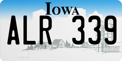 IA license plate ALR339