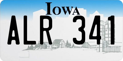 IA license plate ALR341