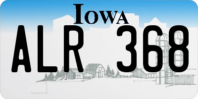 IA license plate ALR368