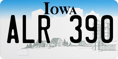 IA license plate ALR390