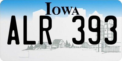 IA license plate ALR393