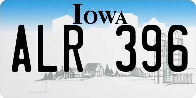 IA license plate ALR396