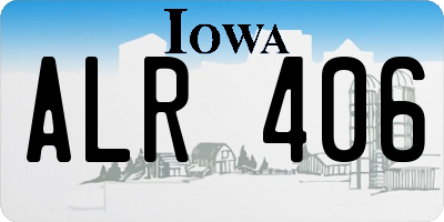 IA license plate ALR406