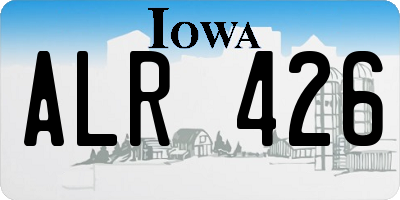 IA license plate ALR426