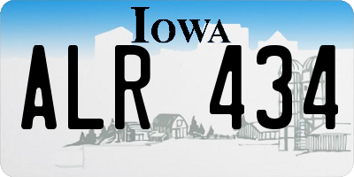 IA license plate ALR434