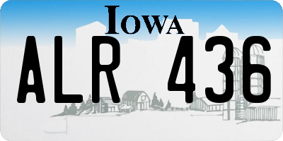IA license plate ALR436