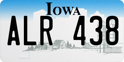 IA license plate ALR438