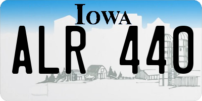 IA license plate ALR440