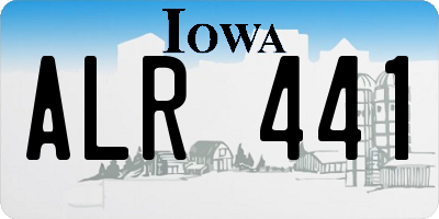 IA license plate ALR441