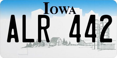 IA license plate ALR442