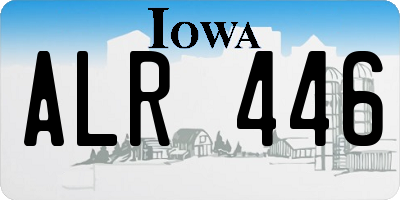 IA license plate ALR446