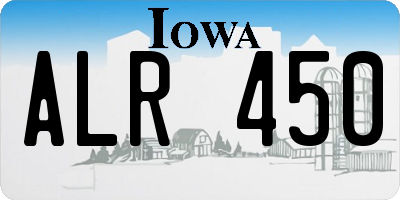 IA license plate ALR450